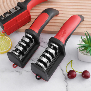 Aiguiseur de couteaux manuel multi-étapes 4-en-1 pour lames de cuisine domestiques - Product Image 2