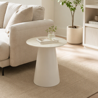 Table d'appoint en bois de style scandinave, table basse ronde minimaliste pour restaurant, hôtel, bureau