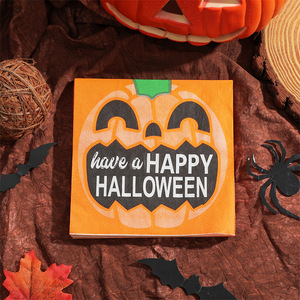 Halloween Printed Paper Napkins 330mm Square Disposable Party Tableware for Festival Celebration - Product Image 4