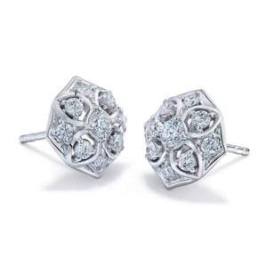 Boucles d'oreilles clous modernes en diamant de laboratoire pour femme, taille brillant rond, en argent sterling 925, bijoux fins de qualité supérieure, cadeau - Product Image 3