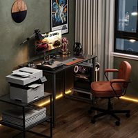Bureau d'ordinateur moderne pliable de petite taille pour le travail et l'écriture, en mélamine, pour la maison