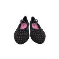 Choozii dames décontracté vêtements quotidiens ballerines à nœud noir avec bande élastique chaussures à bout pointu confortables pour femmes