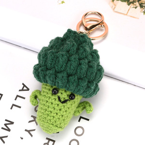 Tay dệt kim Crochet vui thực phẩm Trái Cây Rau Búp bê đồ chơi móc khóa dưa chuột bơ đan móc búp bê Amigurumi sợi đồ chơi - Product Image 3
