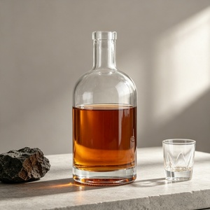 Botella <span class=keywords><strong>de</strong></span> Licor Vacía <span class=keywords><strong>de</strong></span> 700 ml <span class=keywords><strong>con</strong></span> <span class=keywords><strong>Forma</strong></span> <span class=keywords><strong>de</strong></span> <span class=keywords><strong>Calavera</strong></span>, <span class=keywords><strong>de</strong></span> Cristal, para Whisky, <span class=keywords><strong>Vodka</strong></span>, Brandy, Ginebra, Ron, Tequila, <span class=keywords><strong>con</strong></span> Corcho - Product Image 1