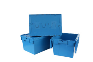<span class=keywords><strong>Cajas</strong></span> <span class=keywords><strong>de</strong></span> Almacenamiento <span class=keywords><strong>de</strong></span> Plástico <span class=keywords><strong>Resistentes</strong></span>, Reciclables y Encajables Extra Grandes con Tapa Adjunta, Caja Apilable para Organización - Product Image 4