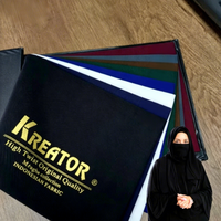 Tissu Abaya Anti-Plis Populaire sur TikTok, en Polyester Infroissable, Fluide et Lisse, Matière Tendance pour Robe Musulmane Femme