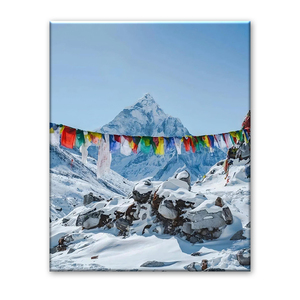 Impression sur toile de la montagne Ama Dablam de l'Himalaya, art mural de <span class=keywords><strong>paysage</strong></span> enneigé pour la décoration de la maison - Product Image 2