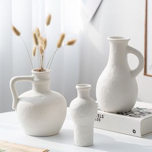 Difusor <span class=keywords><strong>de</strong></span> caña <span class=keywords><strong>de</strong></span> cerámica clásico contemporáneo, botella <span class=keywords><strong>de</strong></span> aceite esencial para oficina en casa interior, florero <span class=keywords><strong>de</strong></span> cerámica pequeño - Product Image 2