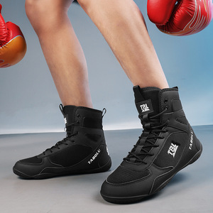 Tabolu Boxing Shoes High Top K005 Black Gold White Fitness Training Men Women Combat Sport - Product Image 3