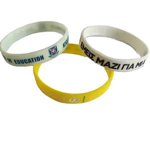 Manufacturer Free Sample Newest Hot Sale High Quality Embossed Low Price Silicone Wristband For Event By 1/2 Inch