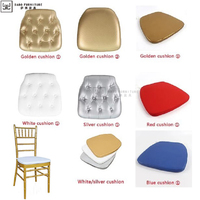 Vente en stock de coussin de chaise Chiavari Phoenix Napoléon, épaisseur 4,5 cm, panneau en mousse PU vinyle avec autocollant en velcro, matériau plastique