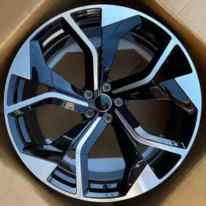 YXQ Hot Sale Mesh Design Alloy Car Wheel 22 inch 23 inch 5X122 Black Machine Face Alloy Car Wheel For Audi Q8 RS Sport Car rims