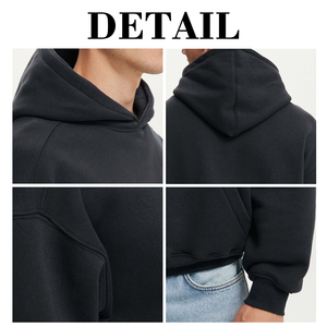 KingSen Custom Embroidered Logo Knitted Cotton Autumn Streetwear Hoodie <b>for</b> <b>Men</b> Breathable Eco-Friendly Fabric Y2K Loose Fit - Product Image 6