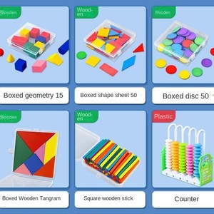 Material didáctico <span class=keywords><strong>de</strong></span> matemáticas <span class=keywords><strong>de</strong></span> primer grado, segundo volumen, madera, escuela primaria, Tangram, suministros <span class=keywords><strong>de</strong></span> aprendizaje, contador esencial para - Product Image 2