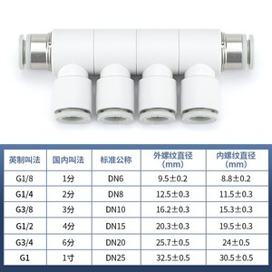 Qingze Pneumatic Rotatable Reducing Six Way <b>Connector</b> PHD8 4 6 8 10 <b>Quick</b> Connect Fitting For Air Hoses Multi Way <b>Connector</b> - Product Image 1