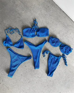 2022 माइक्रो मिनी प्लस आकार बिकनी महिलाओं को एक स्ट्रिंग Swimwear के कस्टम सेक्सी प्रतिवर्ती मखमल बिकनी