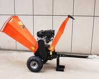 Broyeur de bois mobile à essence 15 CV 420 cm³ homologué CE, attelable à un VTT, déchiqueteur de branches d'arbres, broyeur de bois monté sur remorque