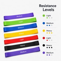 Bandas de Resistencia Elásticas Portátiles CooSport Fitness para Entrenamiento de Fuerza, Yoga y Ejercicio Físico