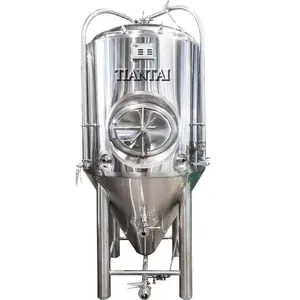 1000L stainless steel beer tank conical cooling jacket beer fermenter for beer brewing system