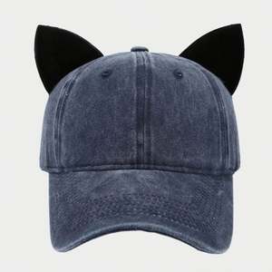 Gorra de béisbol de terciopelo con orejas de gato para mujer, estilo europeo y americano, deportiva, de verano, suave, con visera de pato, para parejas, gorra de golf para hombre - Product Image 4