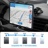 Support de téléphone portable OEM rotatif à 360° réglable, en ABS, anti-vibration, avec ventouse puissante, universel pour tableau de bord de voiture, tablette de 7 à 12 pouces