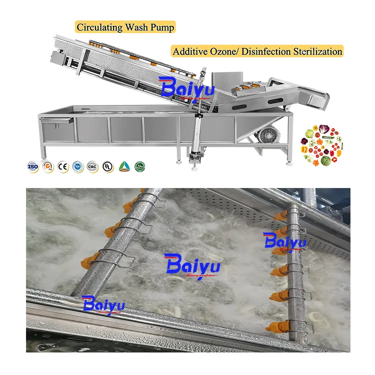 Baiyu, озоновый Ультразвуковой очиститель пищевых продуктов, эффективное оборудование для мойки фруктов и овощей