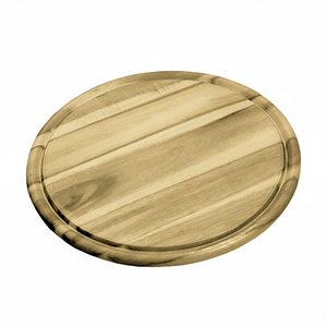 KESPER <b>Meat</b> Platter With Juice Groove Round Wooden Steak Board For Serving And Carving - Product Image 2