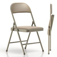 Chaise pliante d'extérieur en similicuir à prix de gros pour jardin et cour, empilable et pliable