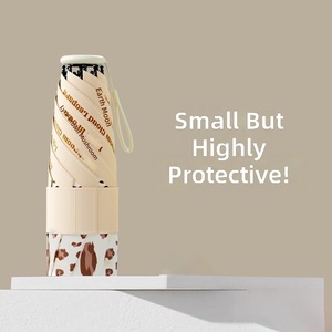 Paraguas Plegable Ligero, Bonito para Chicas, <span class=keywords><strong>de</strong></span> Alta Estética, Resistente al Viento, Portátil, <span class=keywords><strong>de</strong></span> Doble Uso para Sol y Lluvia - Product Image 1