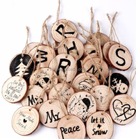 Sous-verres en bois, tranches naturelles, cercles en bois non finis pour l'artisanat, le bricolage, la décoration intérieure, la peinture