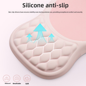 Tapis de souris en mousse à mémoire de forme avec repose-poignet, design en coton nuage doux et respirant, confortable pour de longues heures de travail, pour le bureau et la <span class=keywords><strong>maison</strong></span> - Product Image 2