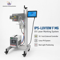 Máquina de Marcado Láser UV IPS IPS-LUV10W F MG 10W, Máquina de Marcado Láser en Movimiento para Líneas de Bebidas