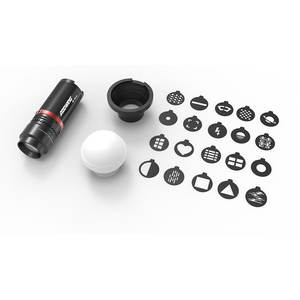 Luz Snoot de 30W para Fotógrafos, 4 Colores, 20 Gobos, Luz LED Regulable de 1-100% para Fotografía y Transmisión en Vivo - Product Image 2