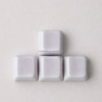 Capuchons de touches en céramique pour quatre touches WASD et fléches avec motif craquelé, modèle de capuchons de touches personnalisés