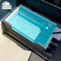 Piscine hors sol en fibre de verre FRP transparente pour spa et bien-être, idéale pour les escapades saisonnières et les bains de spa pour adultes