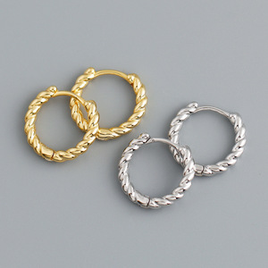 Descuento por Tiempo Limitado 70% Pendientes de Plata de Ley S925 con Oro de 18K y Circonitas Geométricas para Mujer, Joyería de Moda Colleen - Product Image 2