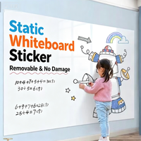 Tableau blanc statique pour bureau domestique, feuille de tableau blanc effaçable à sec auto-adhésive et amovible