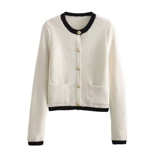Cárdigan de Ganchillo de Alta Calidad, Abrigo Informal, Tejido Grueso, Frente Abierto, Suéter Liso, Chaqueta de Punto, Cárdigan para <span class=keywords><strong>Mujer</strong></span> - Product Image 6