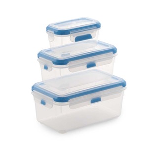Set di 3 Contenitori per Alimenti Impilabili Ermetici Minimalisti Superlock in Plastica Stampata a Iniezione per Cucina e Campeggio - Product Image 2