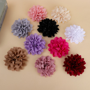Adornos para el Cabello con Flores 3D, Tela, Pedrería, Camelia, Accesorios para Manualidades, Tocados de Novia - Product Image 4