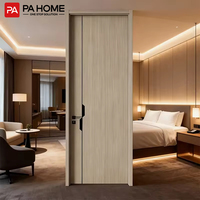 Portes en bois composites intérieures/extérieures de luxe pour hôtels, bureaux et villas, avec cadre