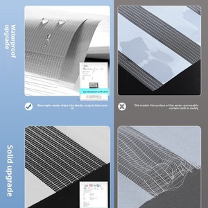 Stores roulants électriques double couche pour étude de bureau Parasol occultant doux <span class=keywords><strong>motif</strong></span> zèbre Shangri-La Stores vénitiens verticaux - Product Image 2