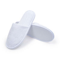 Chaussons de spa confortables en polaire corail personnalisés et partagés pour hôtel avec conditionnement - Chaussons en éponge de Dollar Store