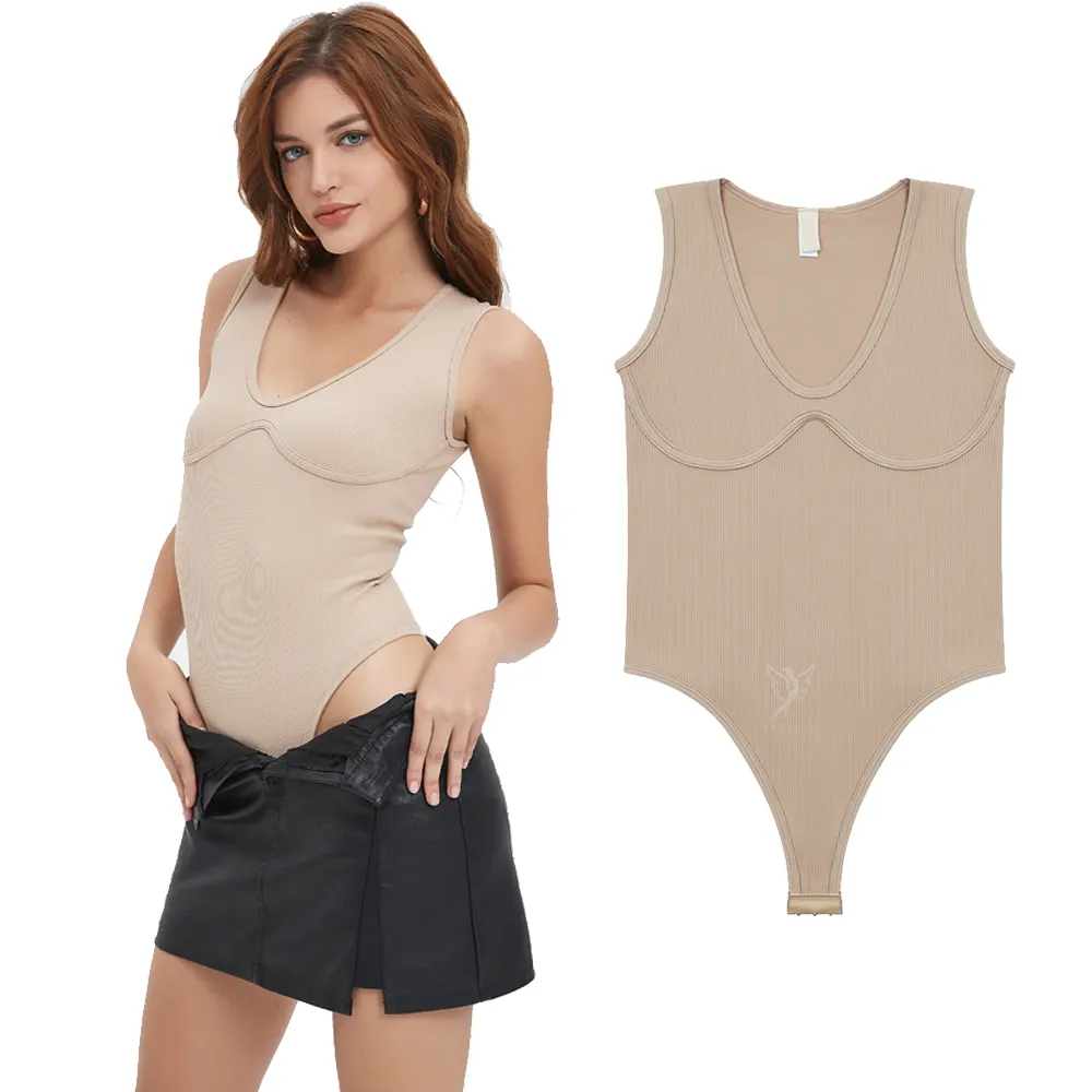 Hygicustom özel artı boyutu günlük üstleri şekil giyim bodysuit şekillendirici tanga karın kontrol dikişsiz Shapewear