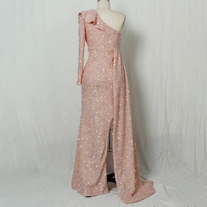 فساتين إشبينة العروس بالترتر مقاس كبير فساتين إشبينة العروس فساتين مثيرة لوصيفة العروس كاكي - Product Image 4