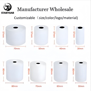 Ücretsiz Numune Isıya Duyarlı Termal Kağıt Ruloları 70g 57*30mm Özelleştirilmiş Paket Kredi Kartı için Nakit Fiş Kağıt Rulosu Fabrika - Product Image 3