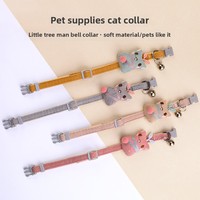 Collier de collier de chat mignon de grande valeur accessoire en polyester doux durable avec des rubans durables solides pour petits arbres pour chiens chats
