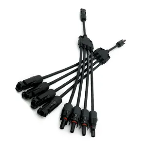 10AWG Solar Connectors Y Branch 1 Male to 4 Female Prewired Cable M/FFF & F/MMM IP68 solar panel extension cables