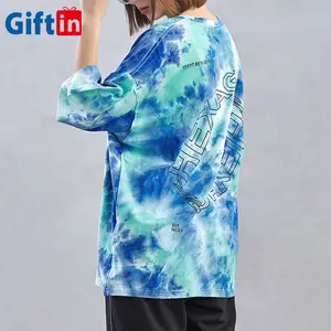 Новый дизайн, китайские футболки на заказ, Женская краска для галстука, низкий минимальный заказ, летние модные майки в стиле хип-хоп, заводская цена, под заказ