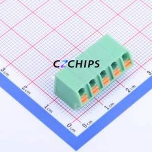 KF250NH-5.0-5P Spring Terminal Block Through hole Component (THT),P=5mm Connector 1x5P 5mm Green 5P - Product Image 1